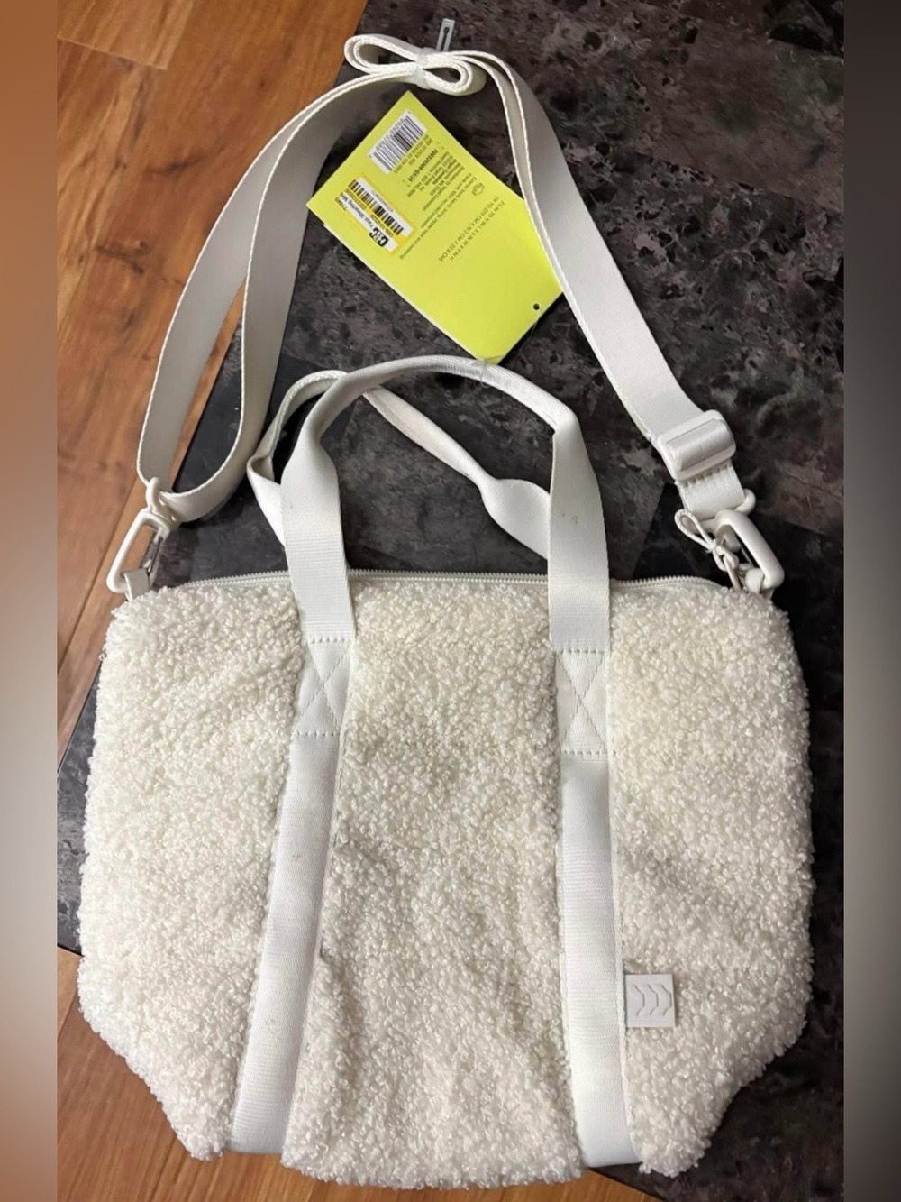 all in motion Cream Sherpa Tote with Removable Strap